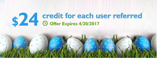 $24 credit for each user referred